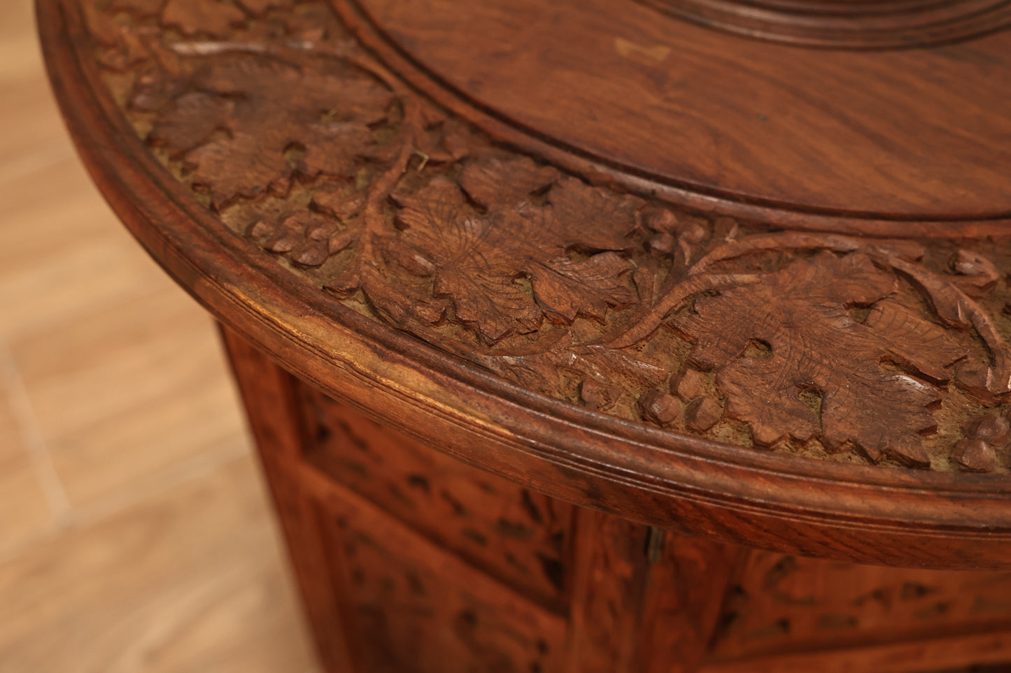 Moorish-Style Carved Inlaid Side Table - ONLINE ONLY