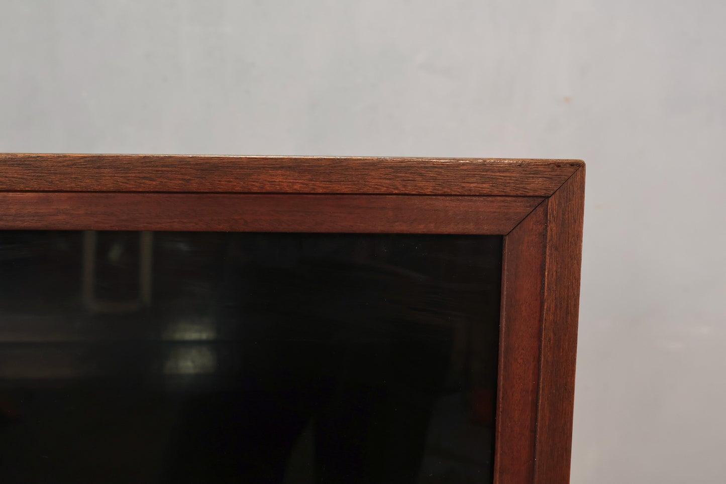 Compact Walnut & Glass 3-Tier Bookcase