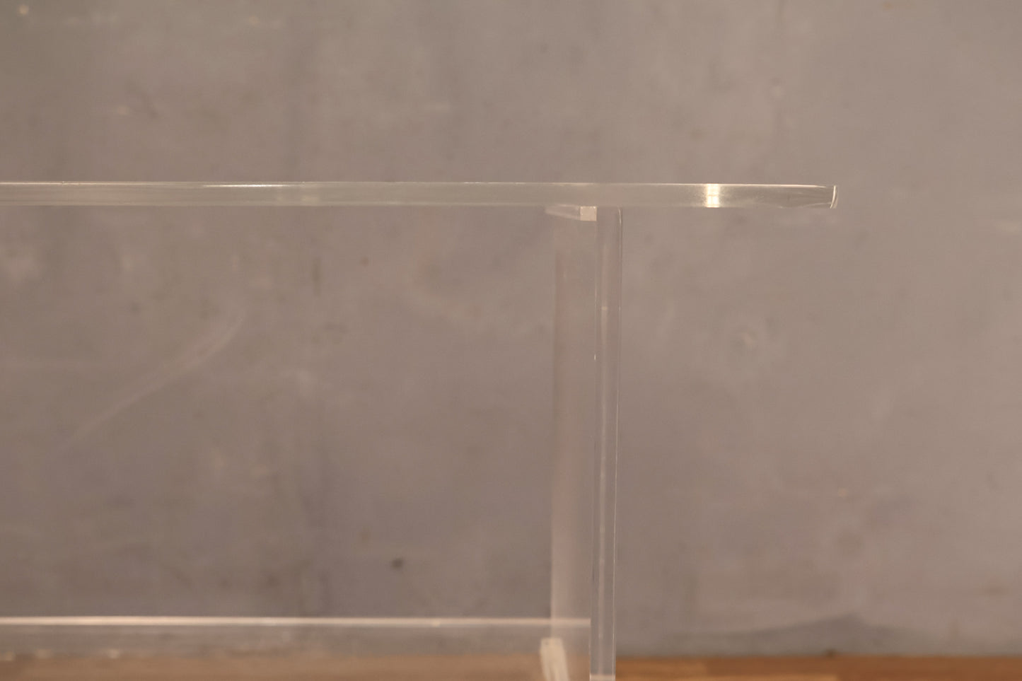 Compact Lucite 3-Tier Open Shelf