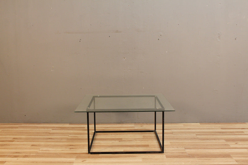 Black & Glass Square Coffee Table - ONLINE ONLY