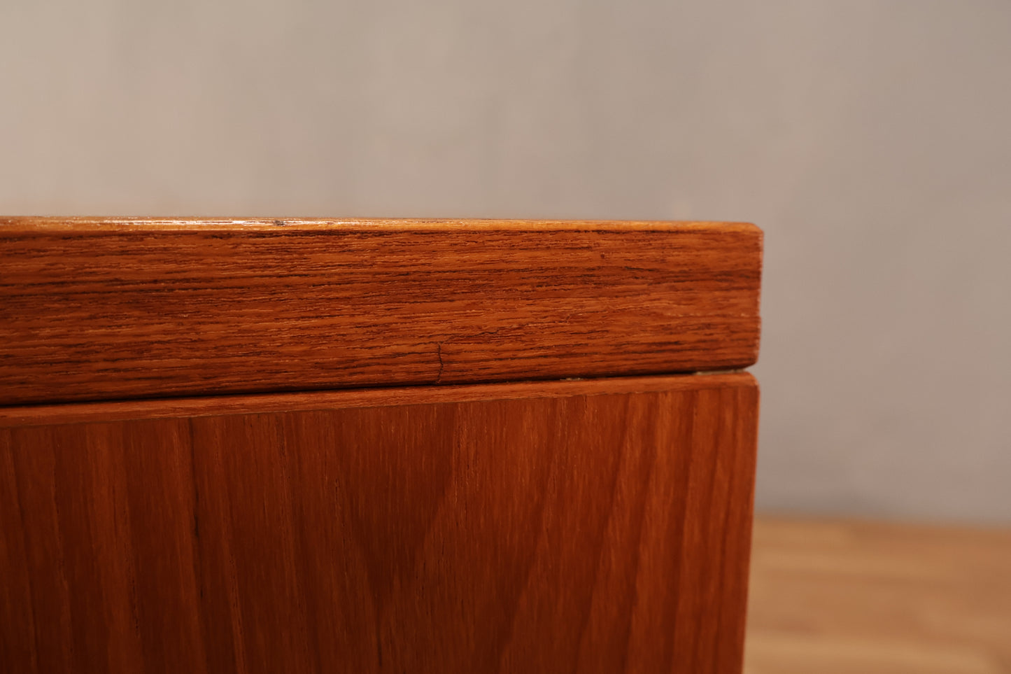 Compact Danish Teak Rolling Desk