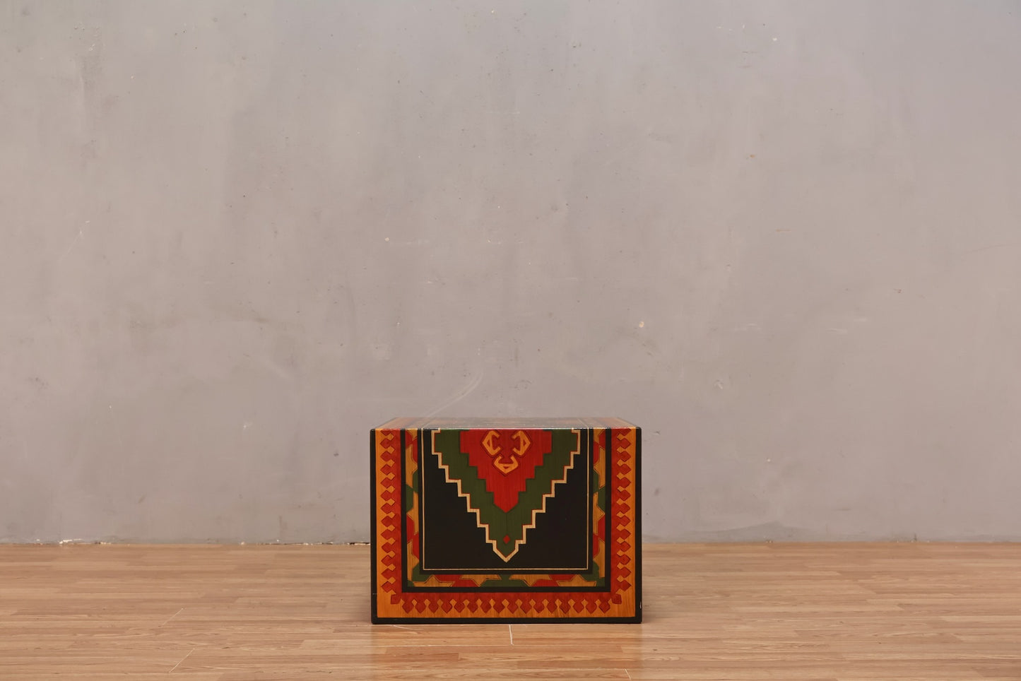 Geometric Painted End Table Q