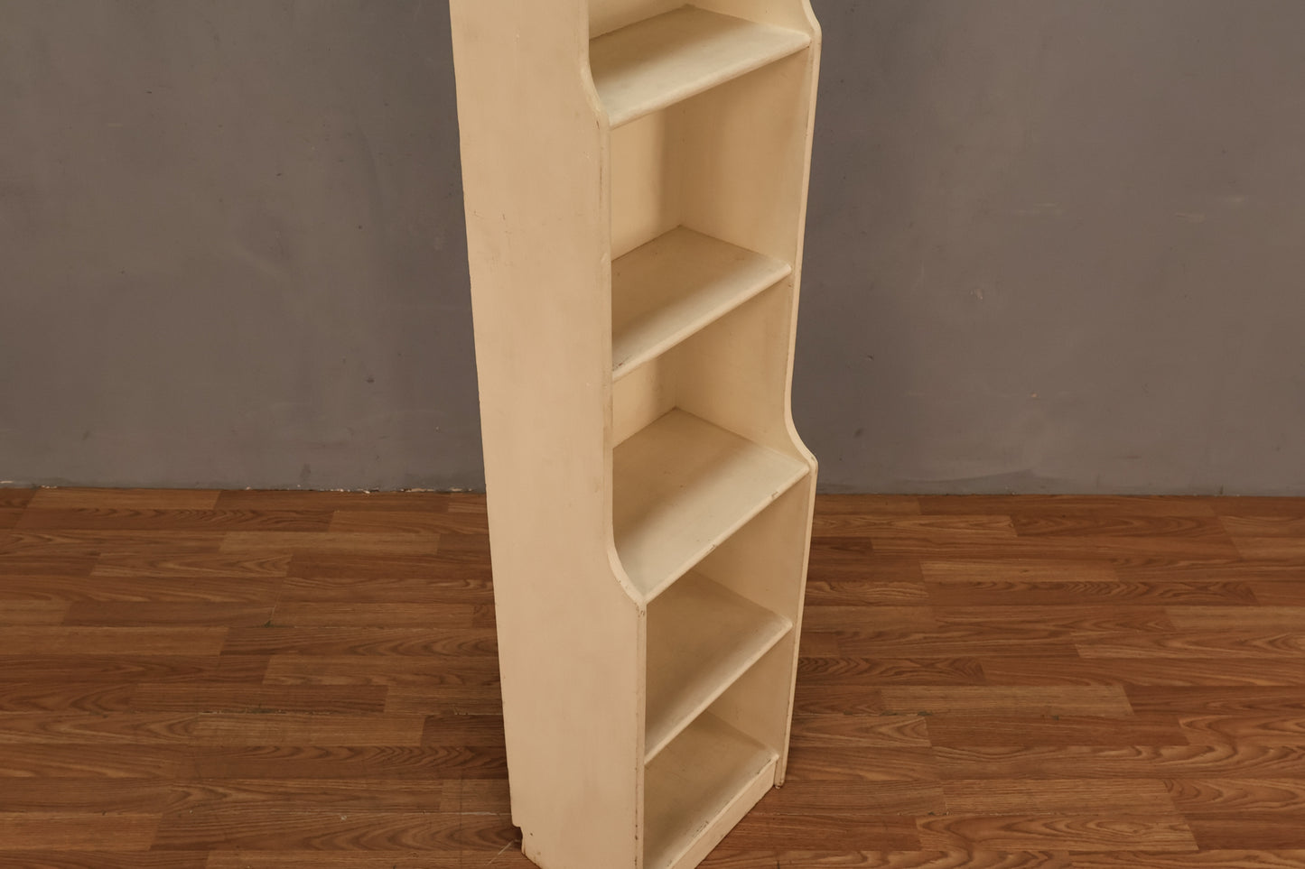Slim White 5-Tier Bookshelf - ONLINE ONLY