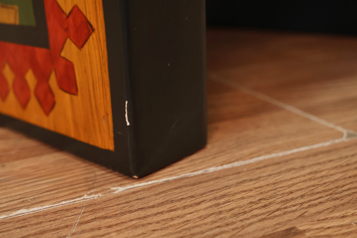 Geometric Painted End Table Q