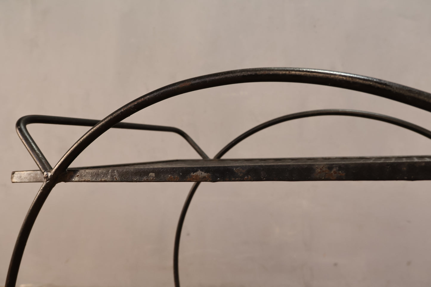 Freda Diamond-Style Black Iron Bar Cart - ONLINE ONLY