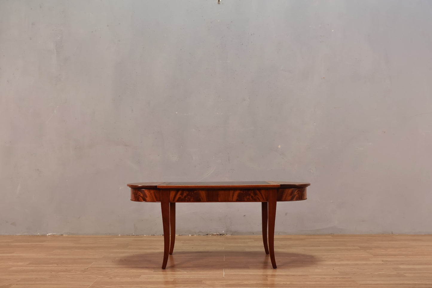 Mahogany & Leather Flip-Top Coffee Table