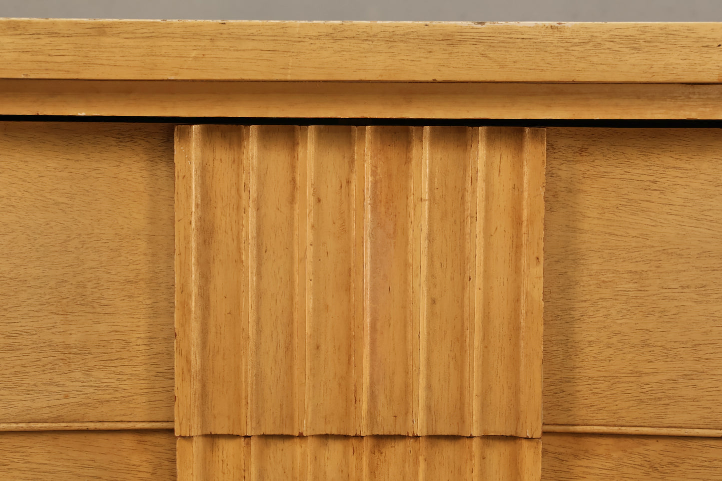 Mid Century Distressed Blonde 4-Drawer Dresser