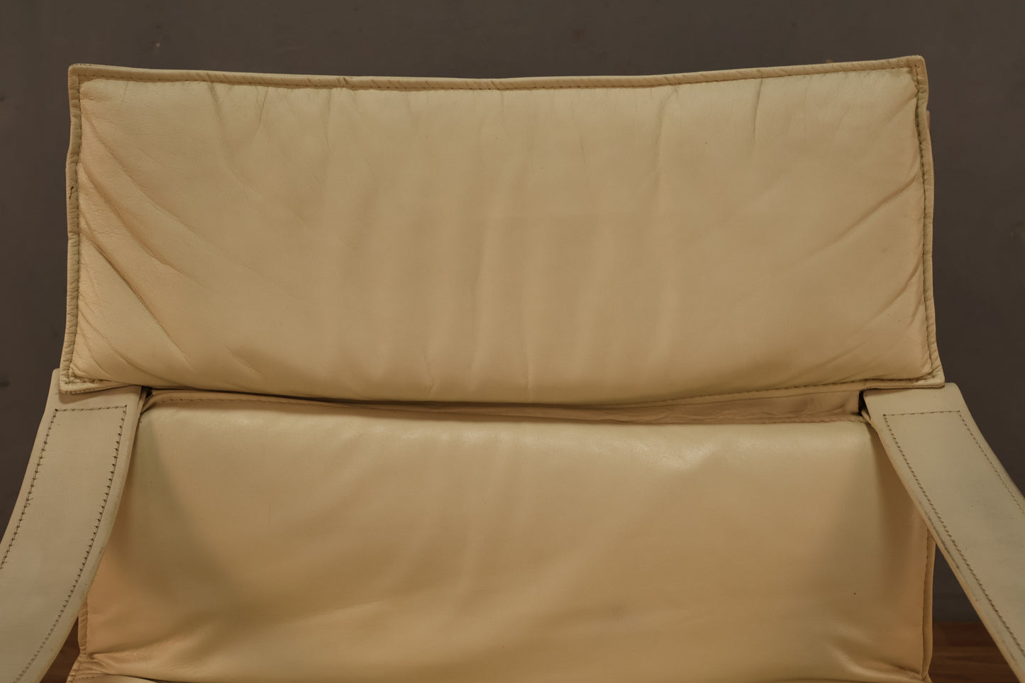 1970s Nelo Cream Leather Bentwood Lounge Chair - ONLINE ONLY
