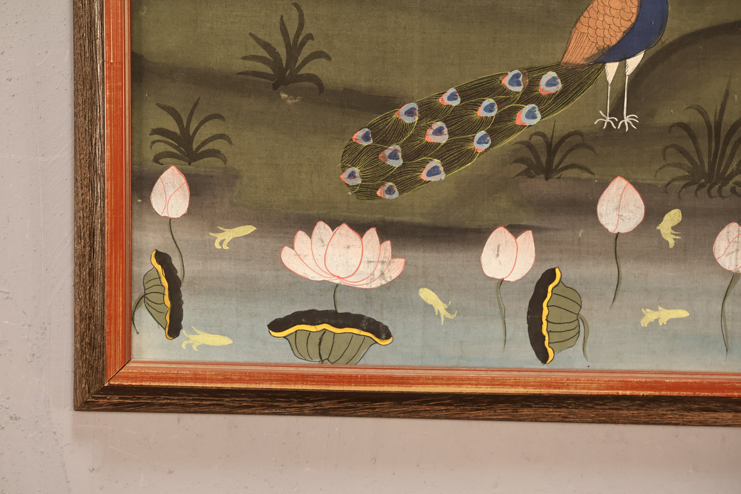 Large "Krishna & the Gopis" Painted Textile Art