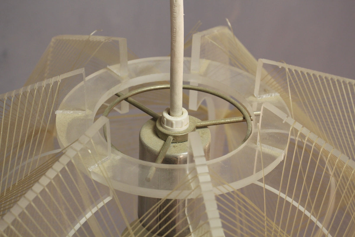 Mid Century Acrylic & Nylon Prism Chandelier