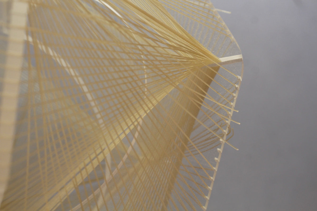 Mid Century Acrylic & Nylon Prism Chandelier