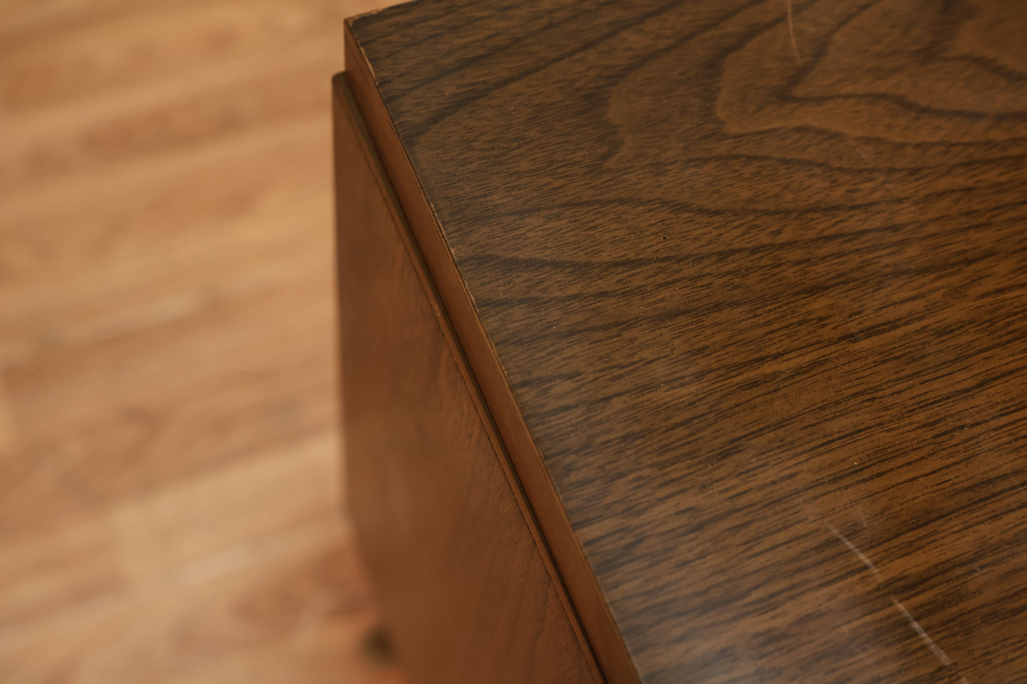 Small Retro Laminate Sliding-Door Record Cabinet - ONLINE ONLY