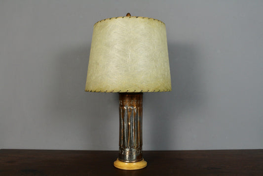 Egyptian Copper & Fiberglass Table Lamp