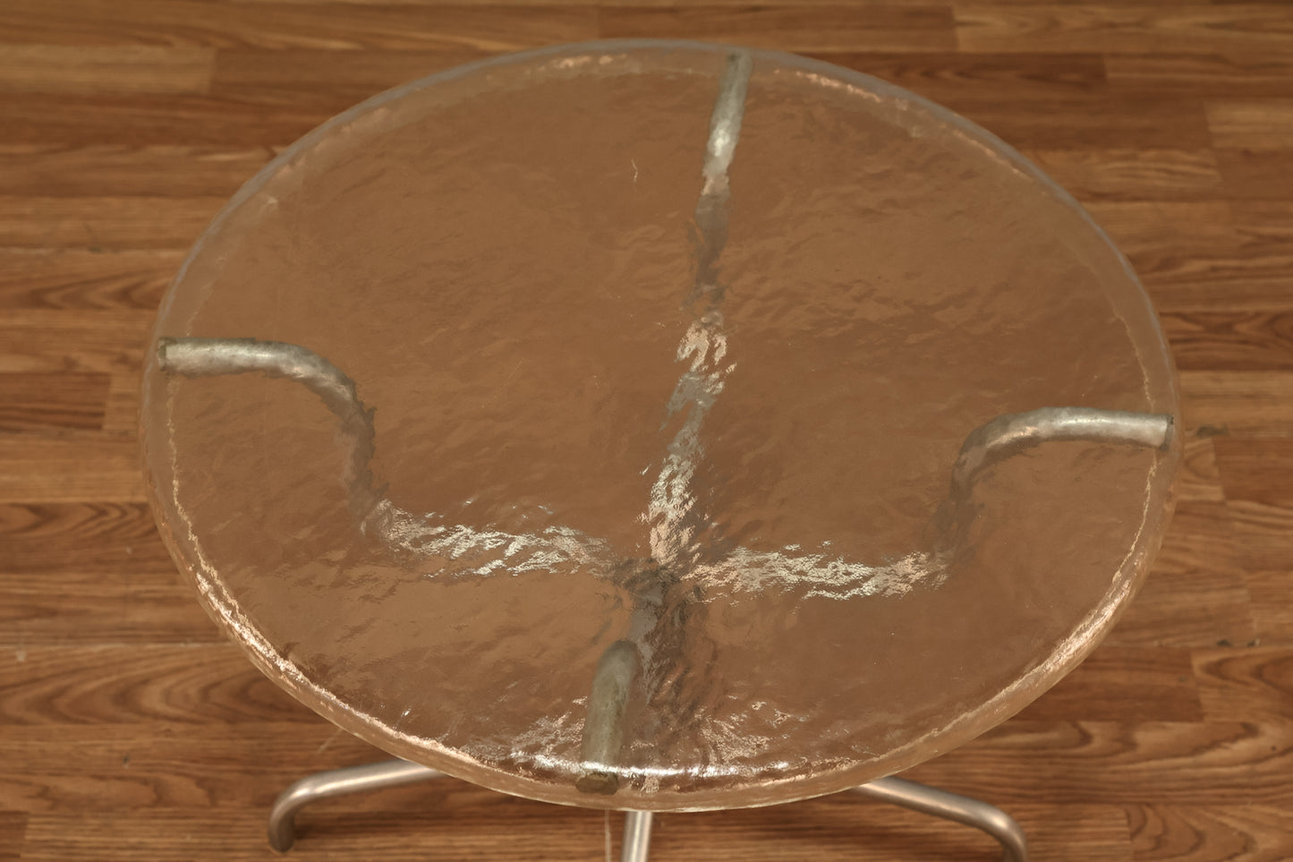 Plastic & Aluminum Round Side Table