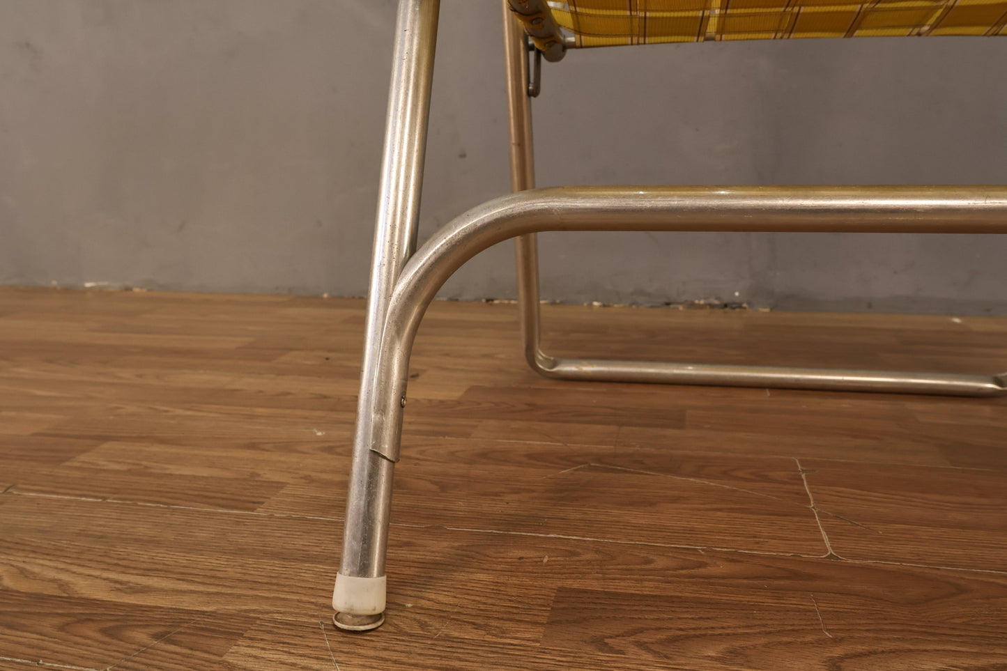 Yellow Strap Folding Lawn Chair