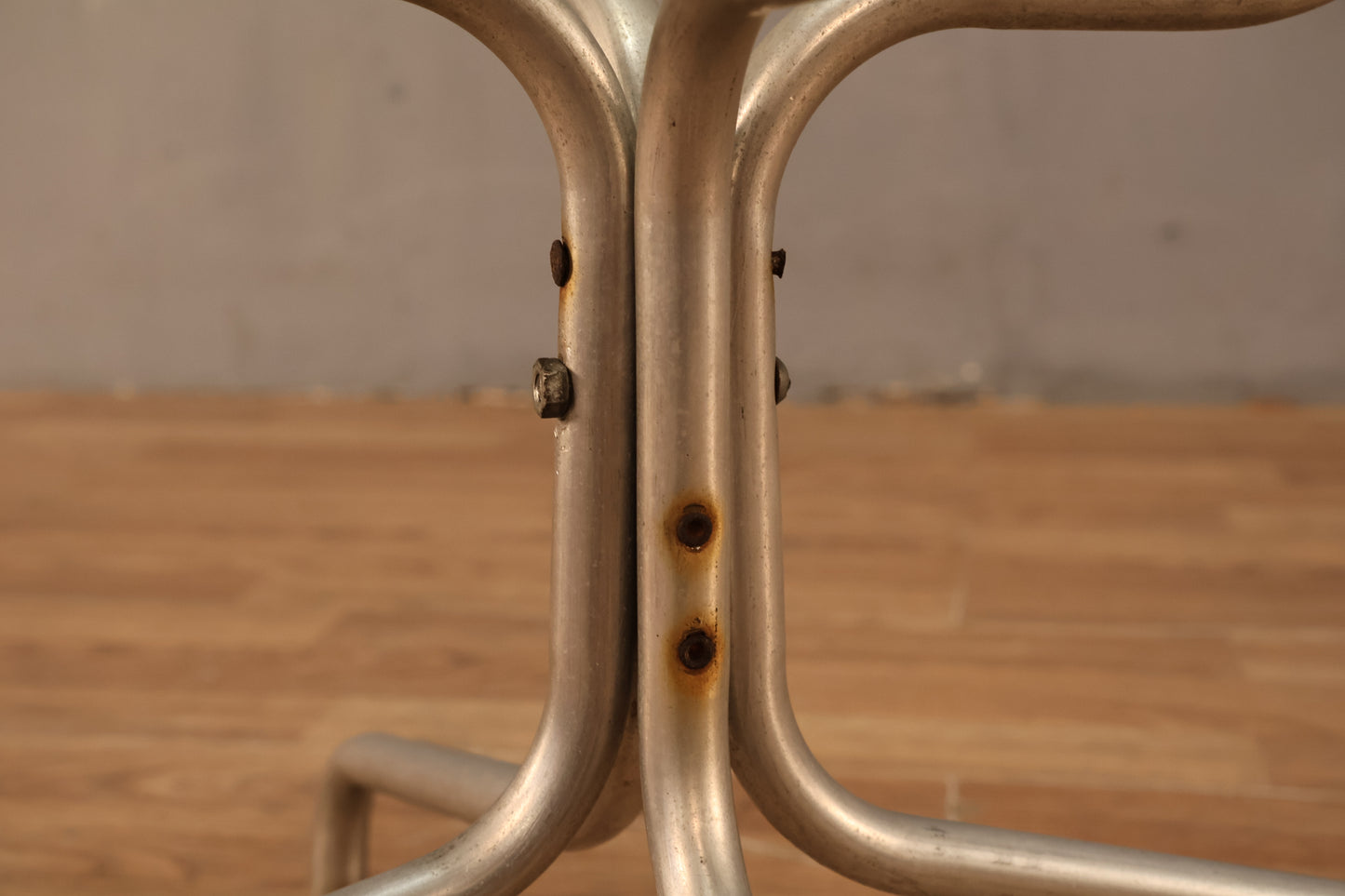 Plastic & Aluminum Round Side Table