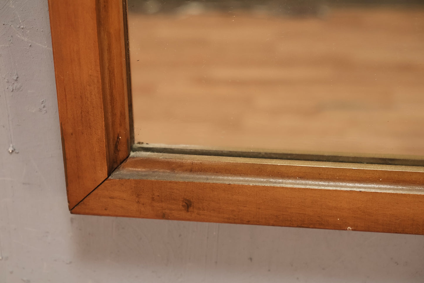 Mid Century Walnut & Oak Mirror
