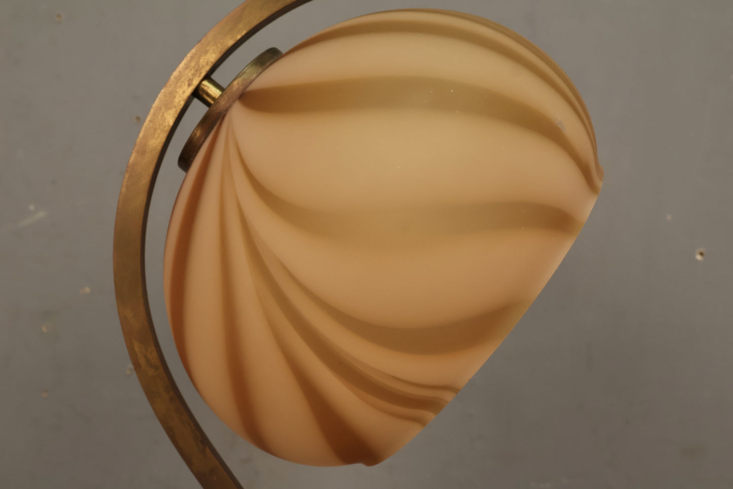 Otto Guggenheim Brass & Swirl Glass Table Lamp