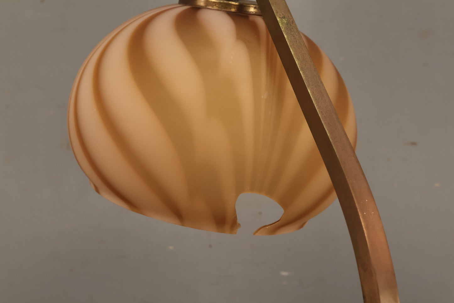 Otto Guggenheim Brass & Swirl Glass Table Lamp