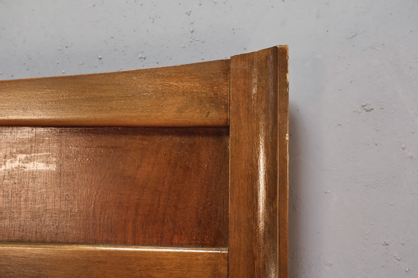 Mid Century Arched Walnut Mirror