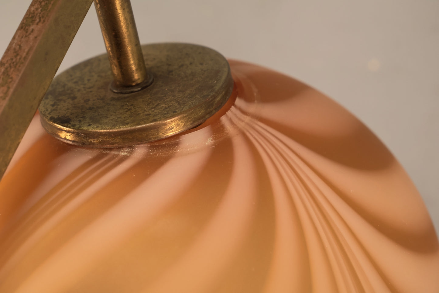 Otto Guggenheim Brass & Swirl Glass Table Lamp