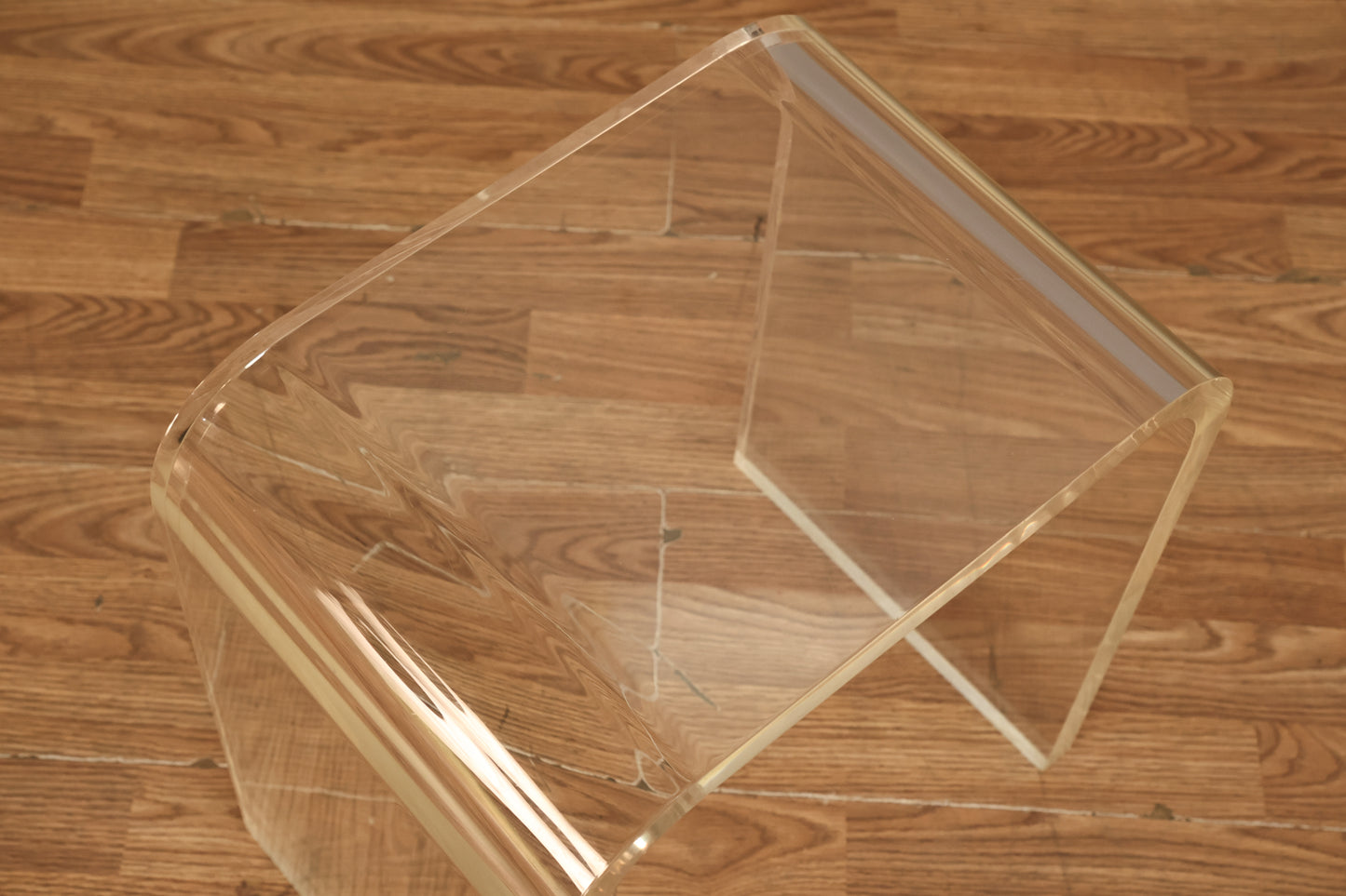 Small Lucite Waterfall Side Table - ONLINE ONLY