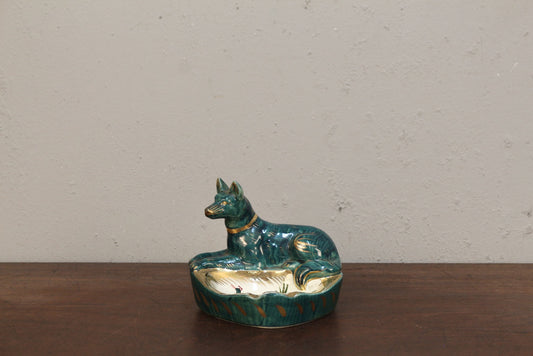 Belgian Ceramic Dog Ashtray
