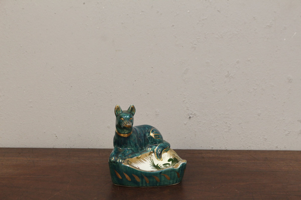 Belgian Ceramic Dog Ashtray