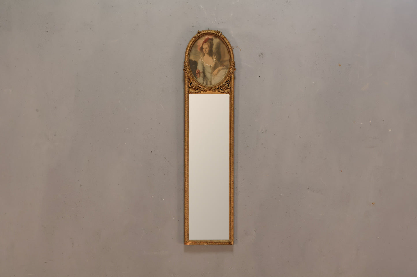 Slender "Mademoiselle" Trumeau Mirror