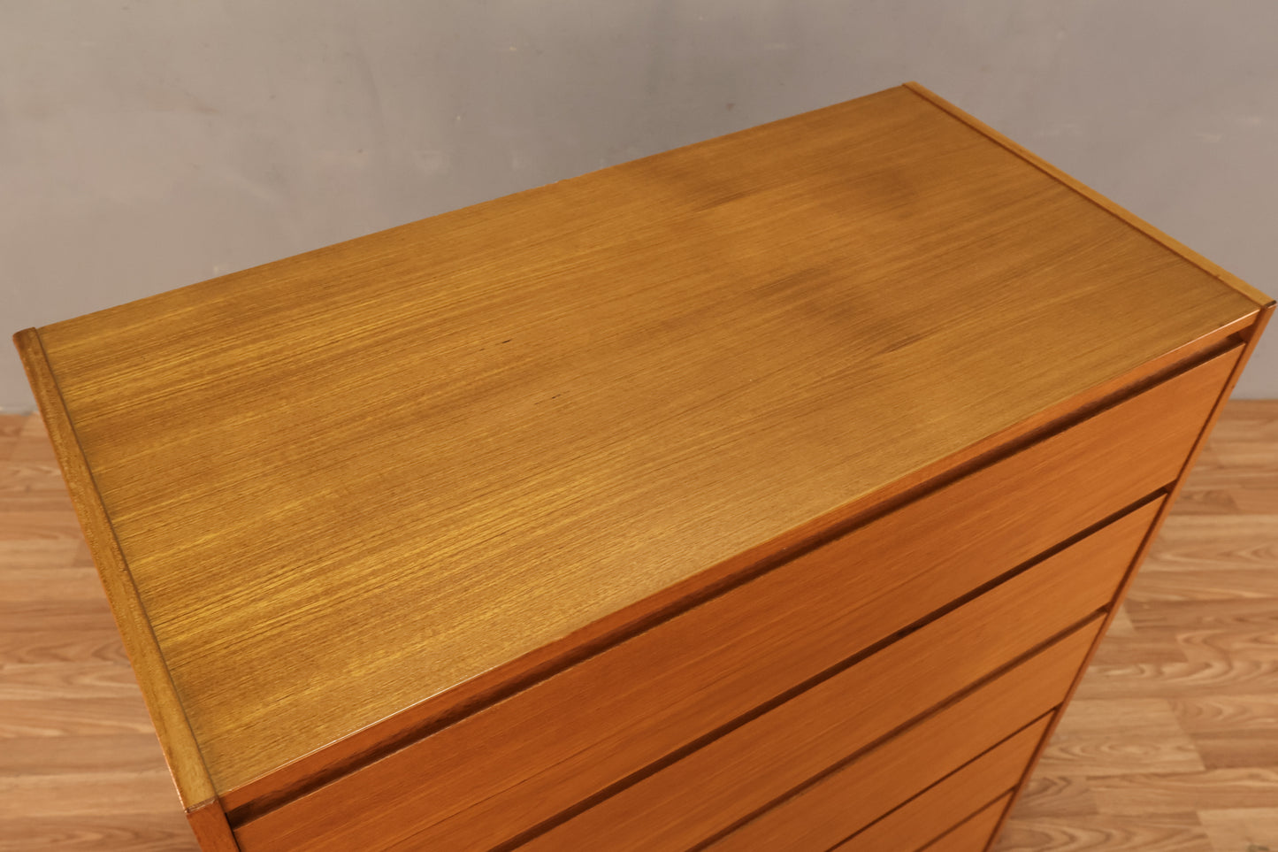 Teak 5-Drawer Highboy Dresser - ONLINE ONLY