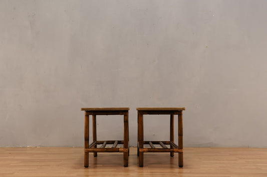 Bamboo & Laminate Side Table