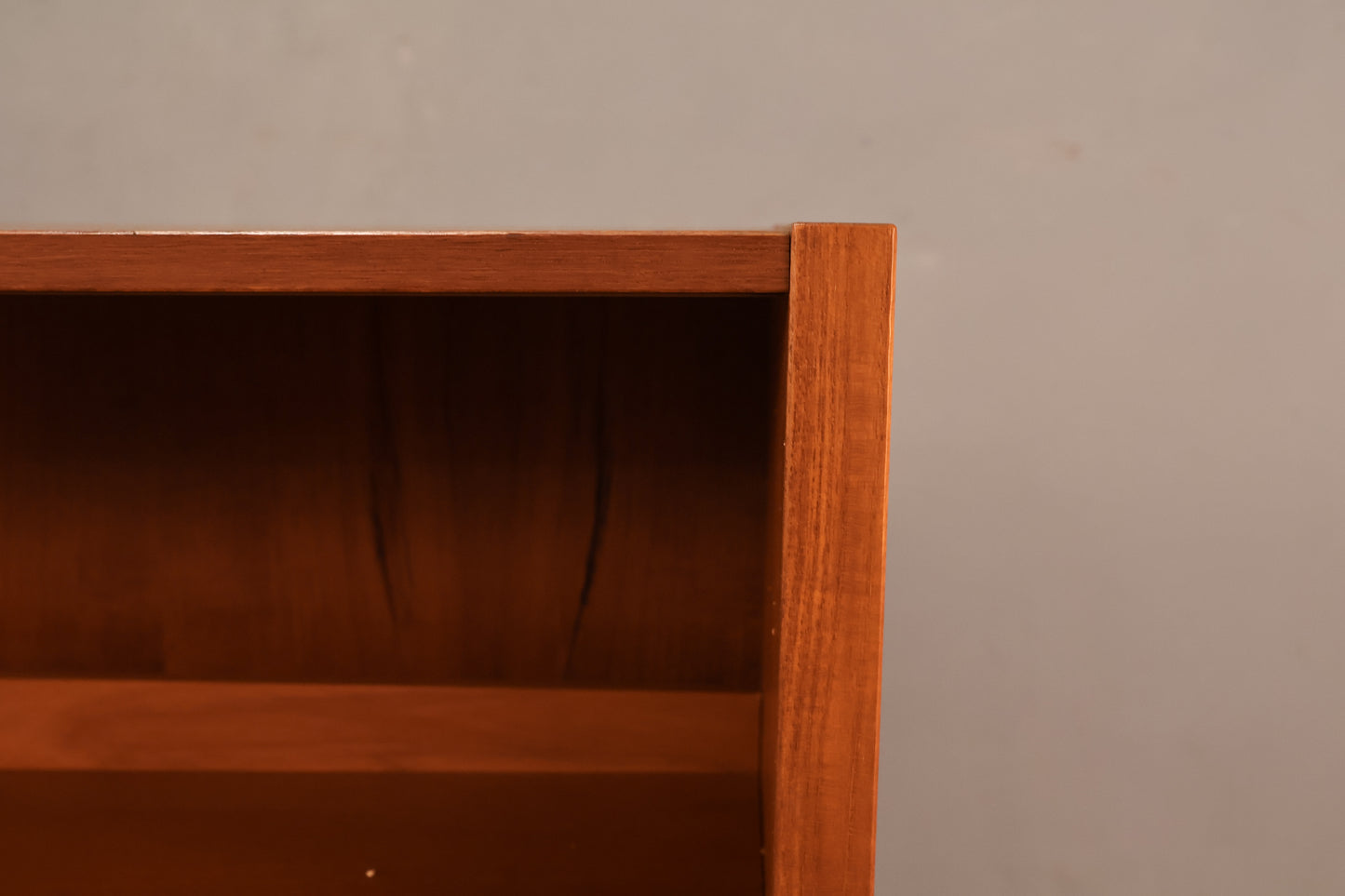 Wide Teak Divided Console Shelf - ONLINE ONLY