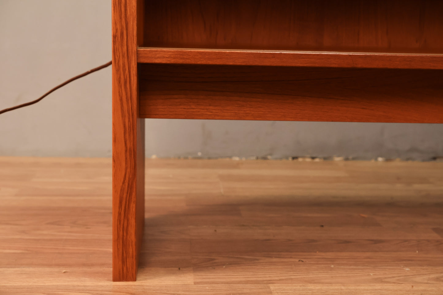 Wide Teak Divided Console Shelf - ONLINE ONLY