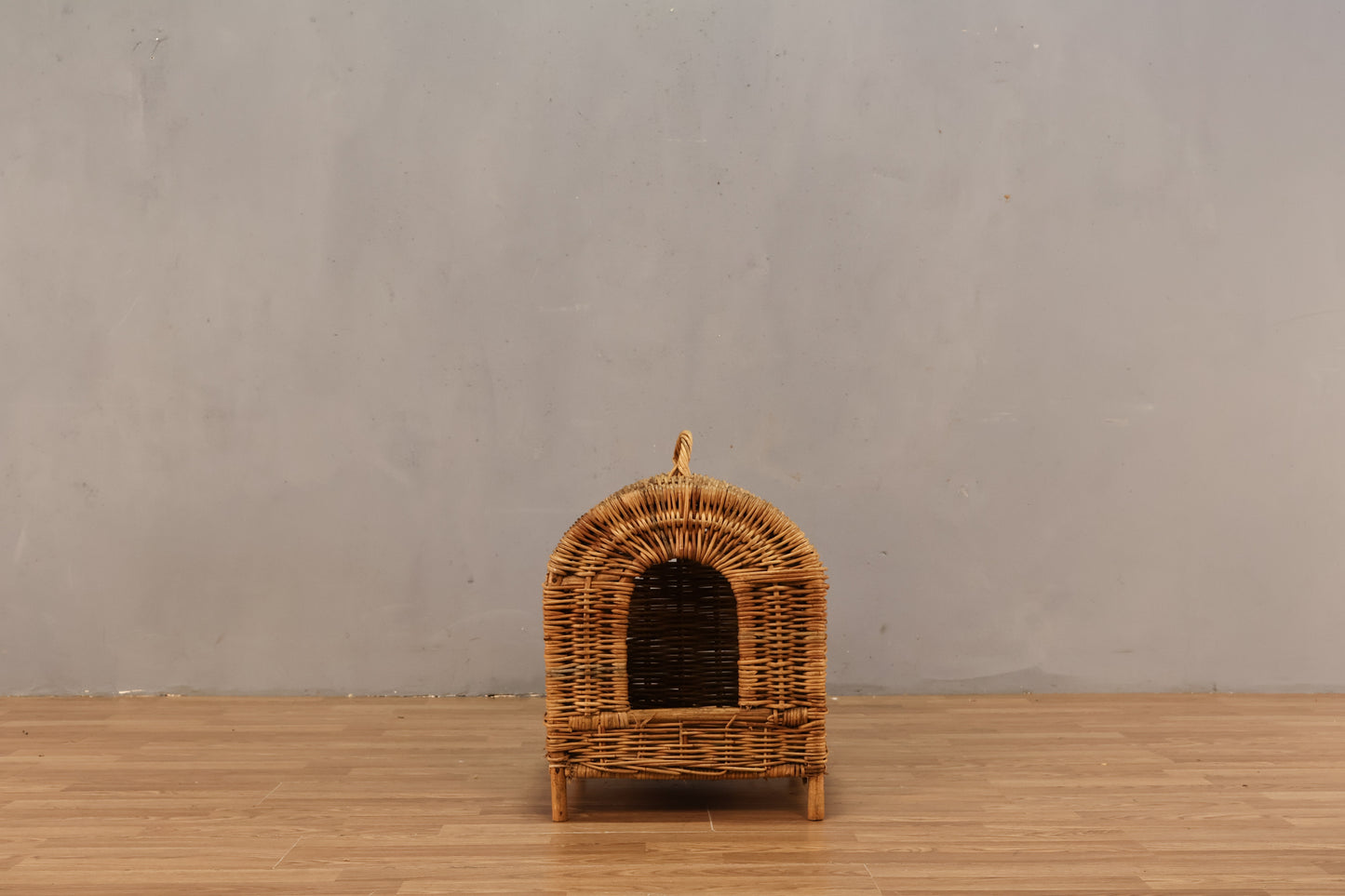Mid Century Wicker Cat House