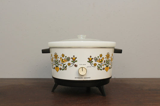 1970s "Flowers & Friends" Crock Pot