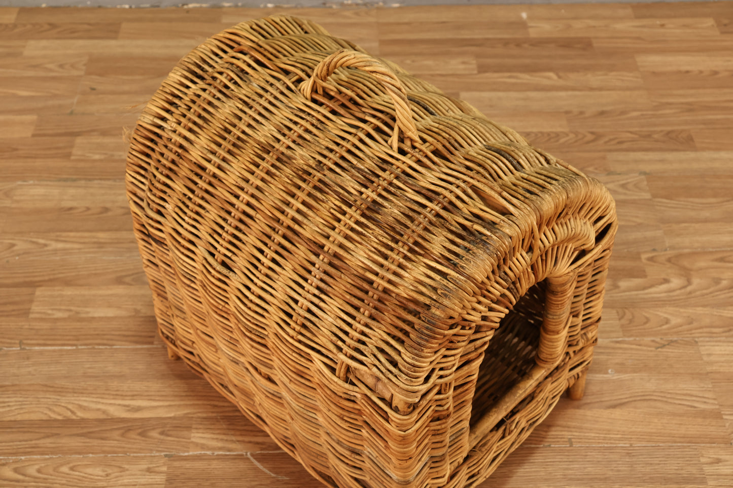 Mid Century Wicker Cat House