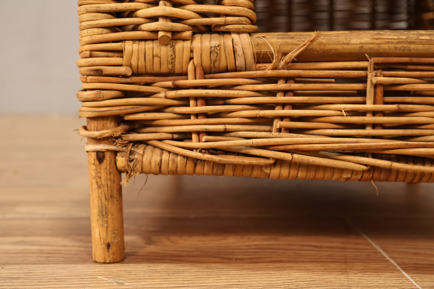 Mid Century Wicker Cat House
