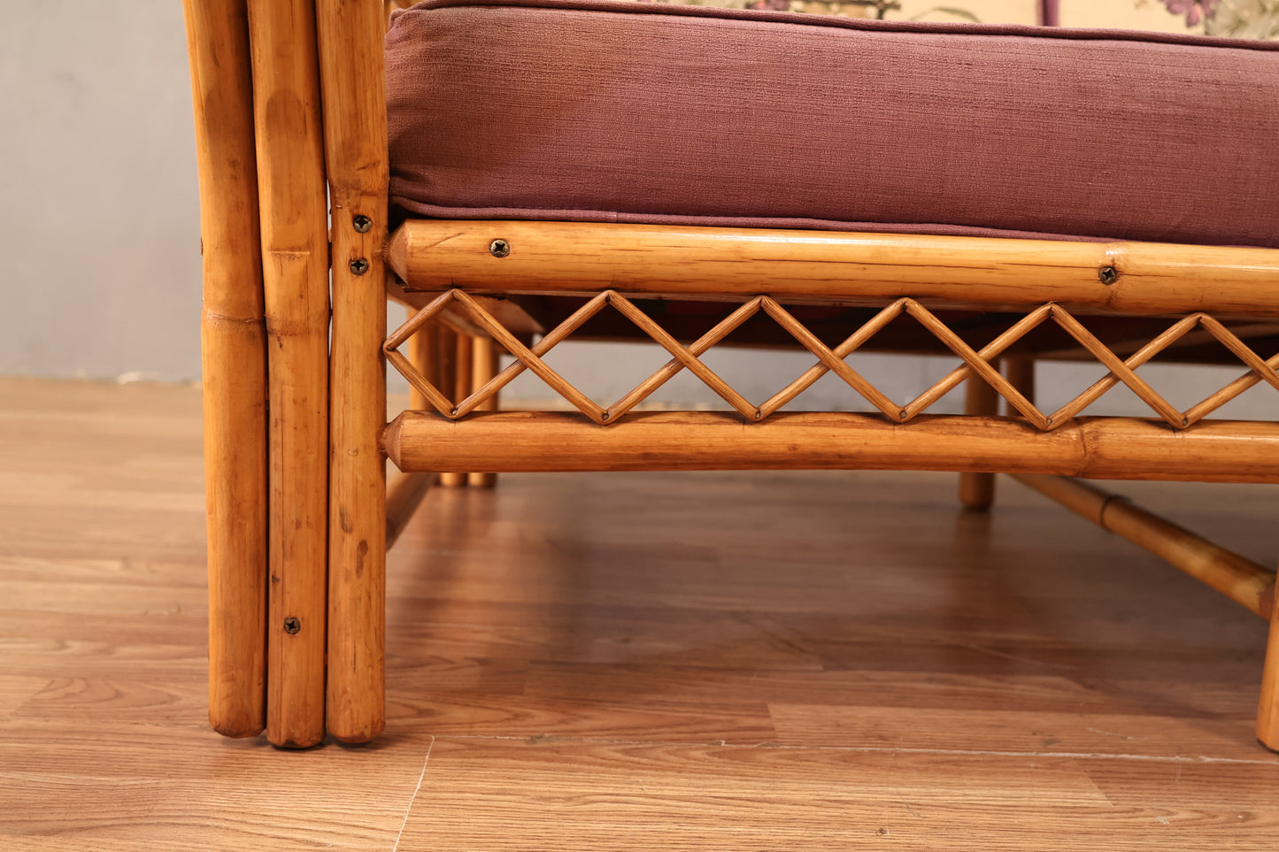 Rattan & Hibiscus Sofa - ONLINE ONLY