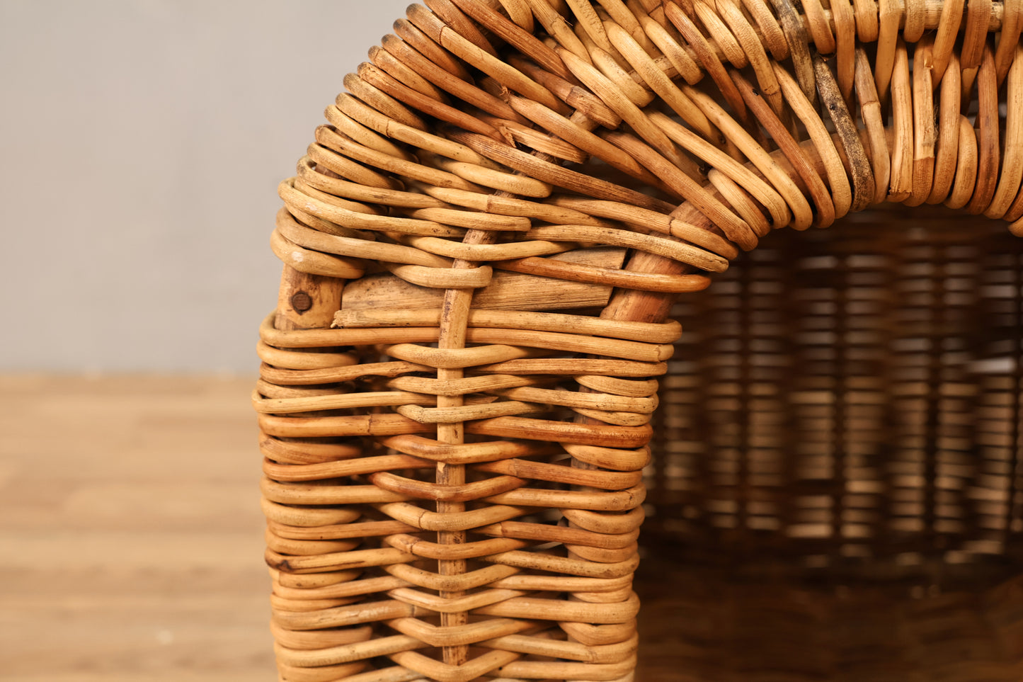Mid Century Wicker Cat House