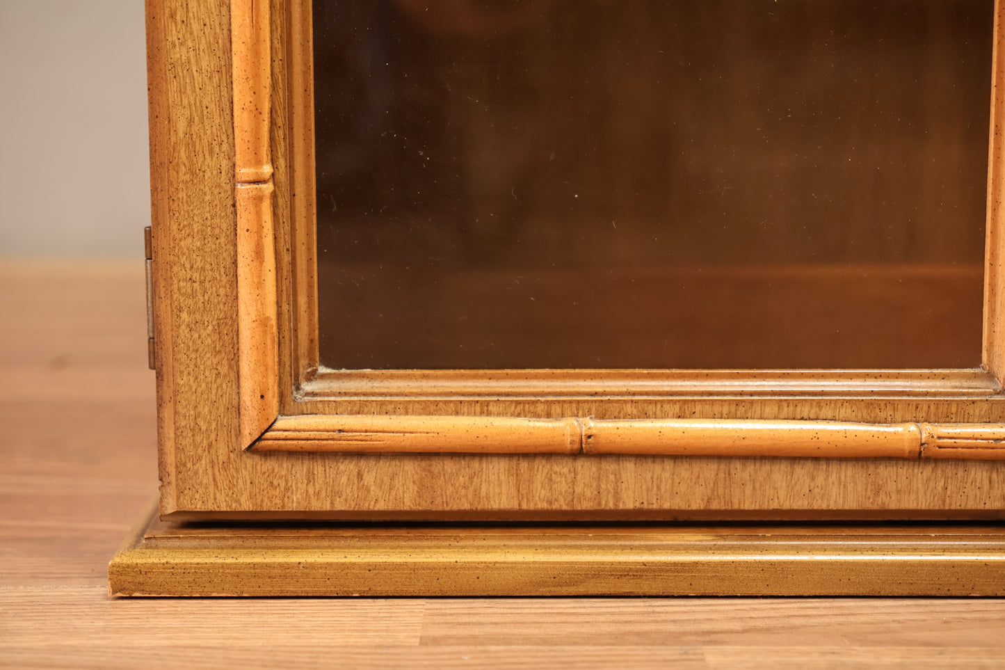 Broyhill Walnut & Glass Illuminated Bookcase