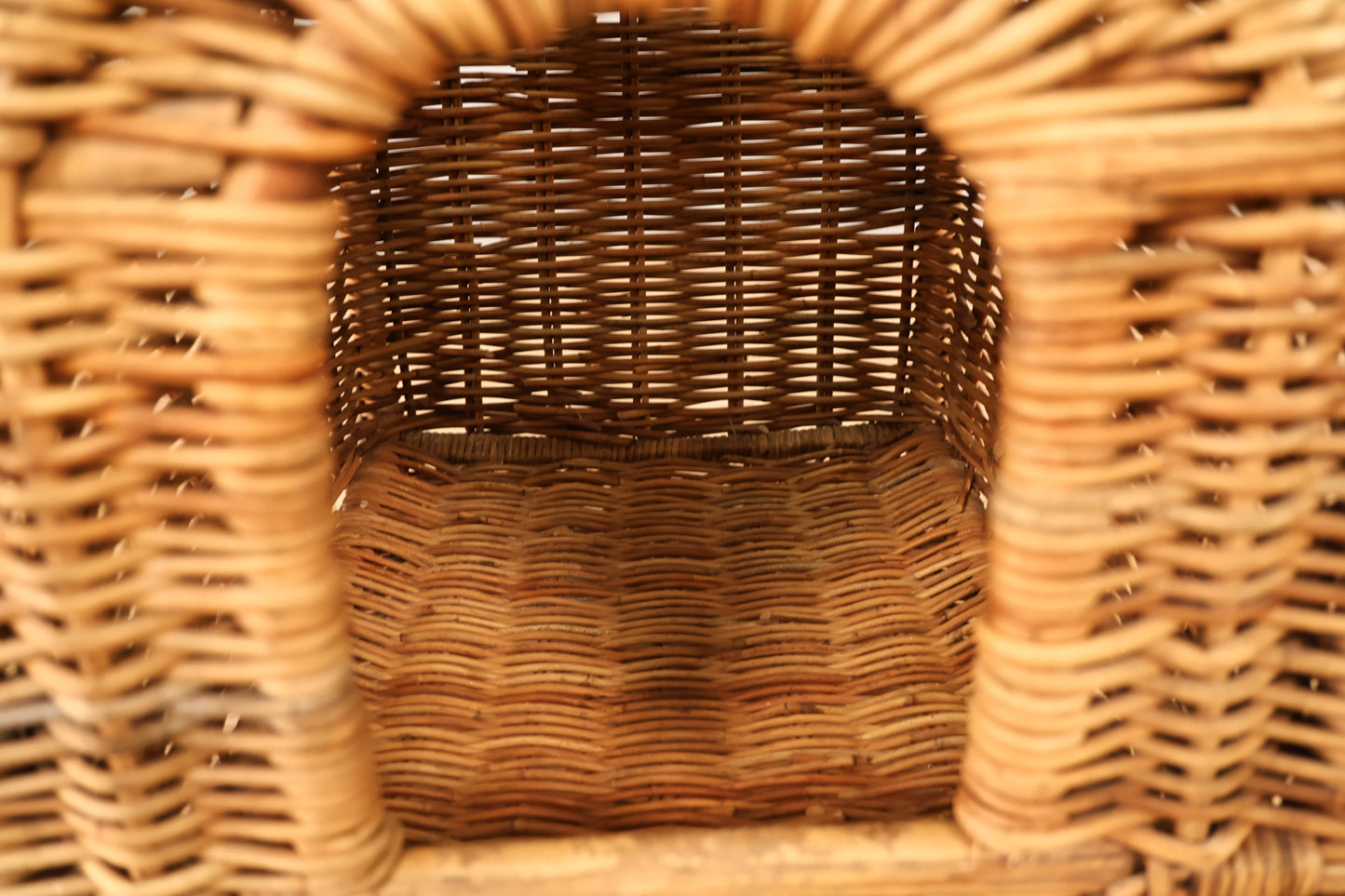 Mid Century Wicker Cat House