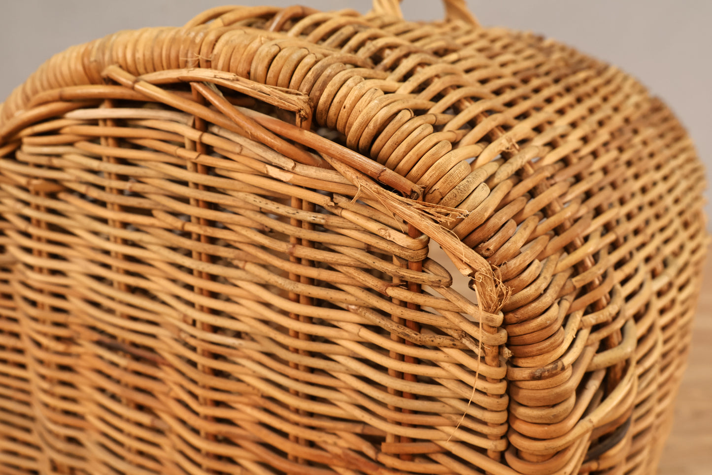 Mid Century Wicker Cat House