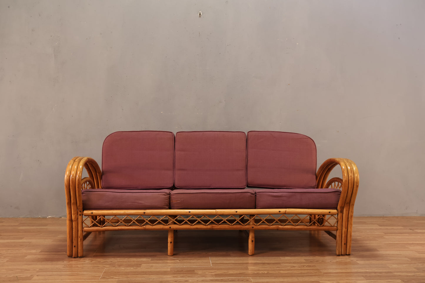 Rattan & Hibiscus Sofa - ONLINE ONLY
