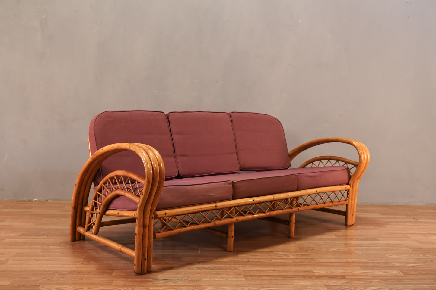 Rattan & Hibiscus Sofa - ONLINE ONLY