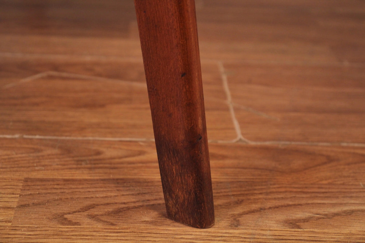 Mid Century Walnut & Black Vinyl Lounge Chair