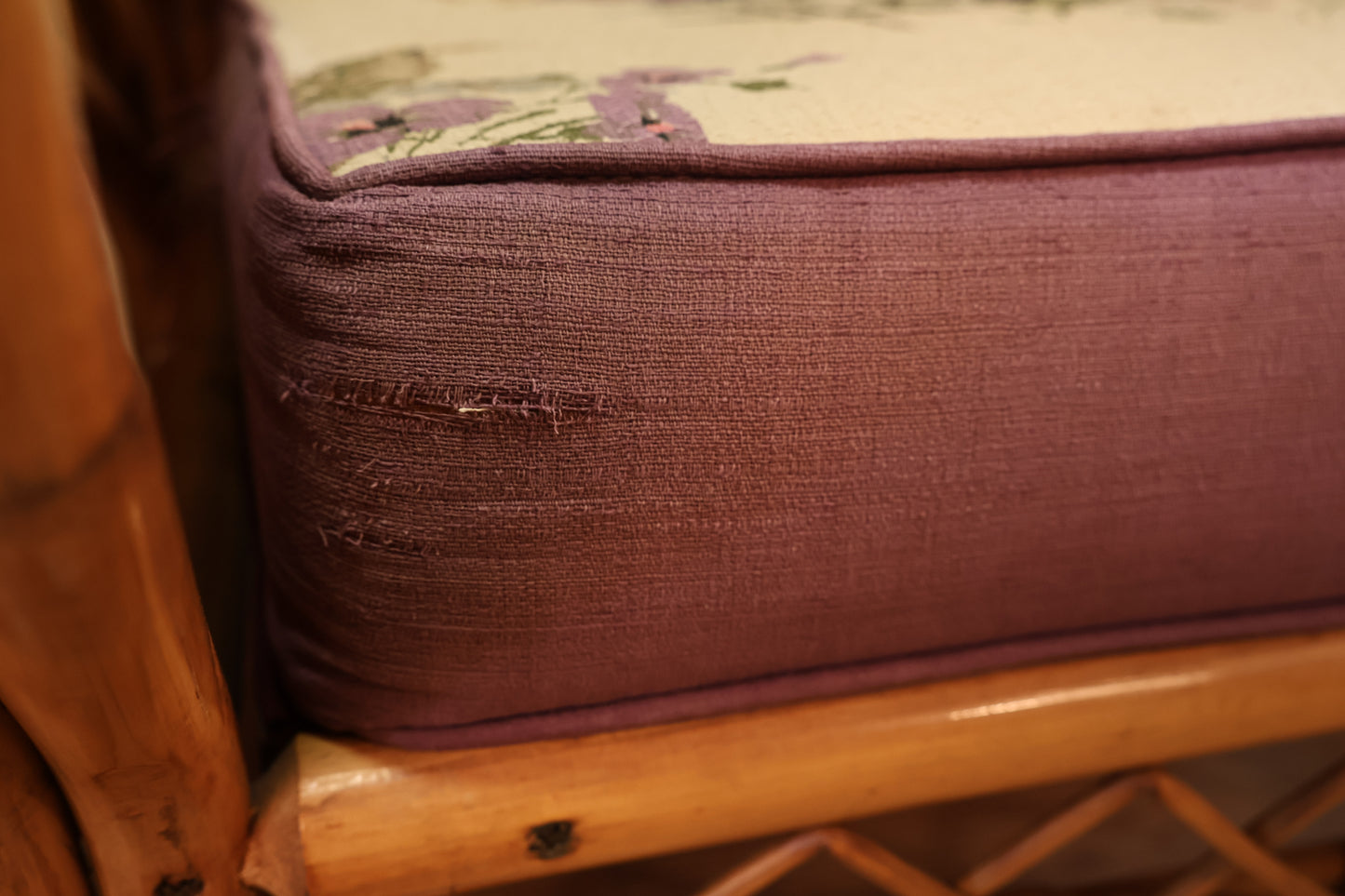 Rattan & Hibiscus Sofa - ONLINE ONLY