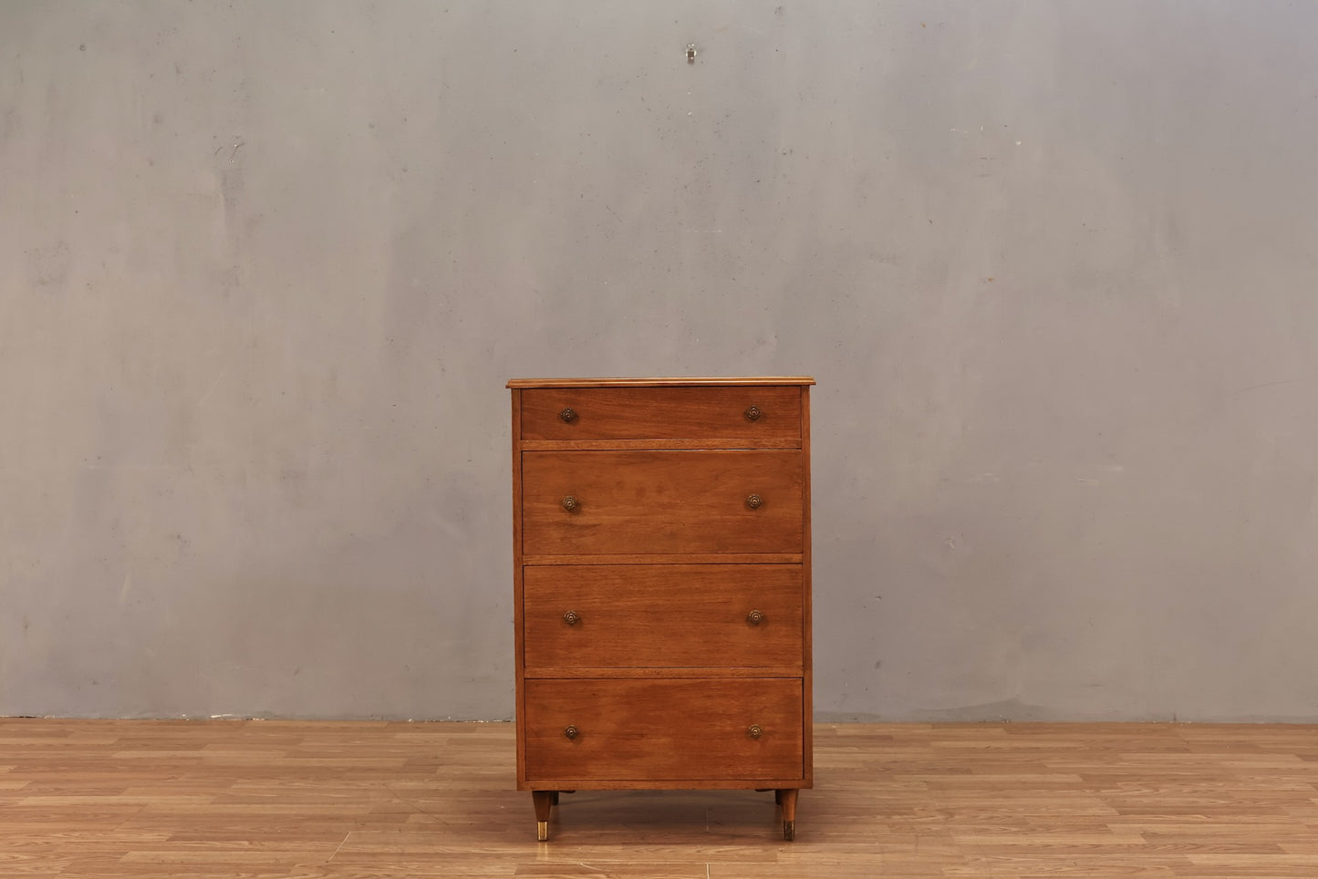 Mid Century Slim 4-Drawer Commode