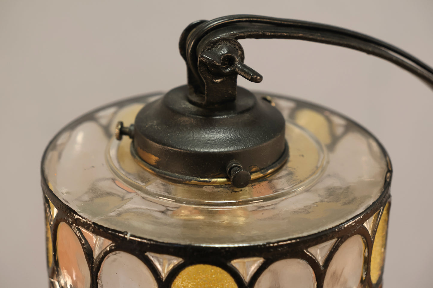 Iron & Glass Side Table Floor Lamp