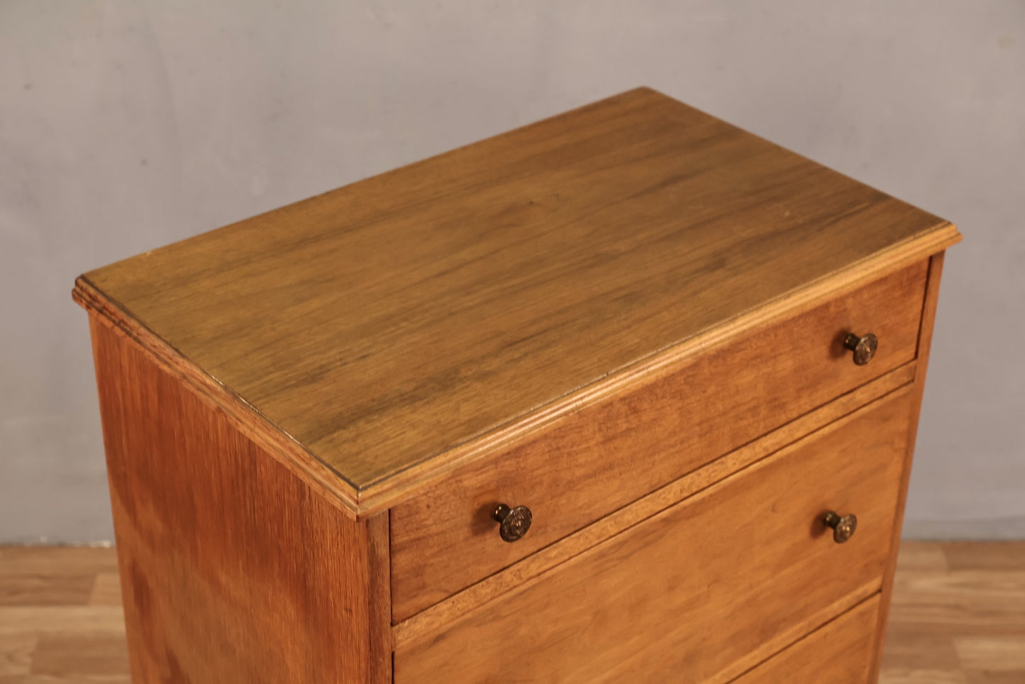 Mid Century Slim 4-Drawer Commode