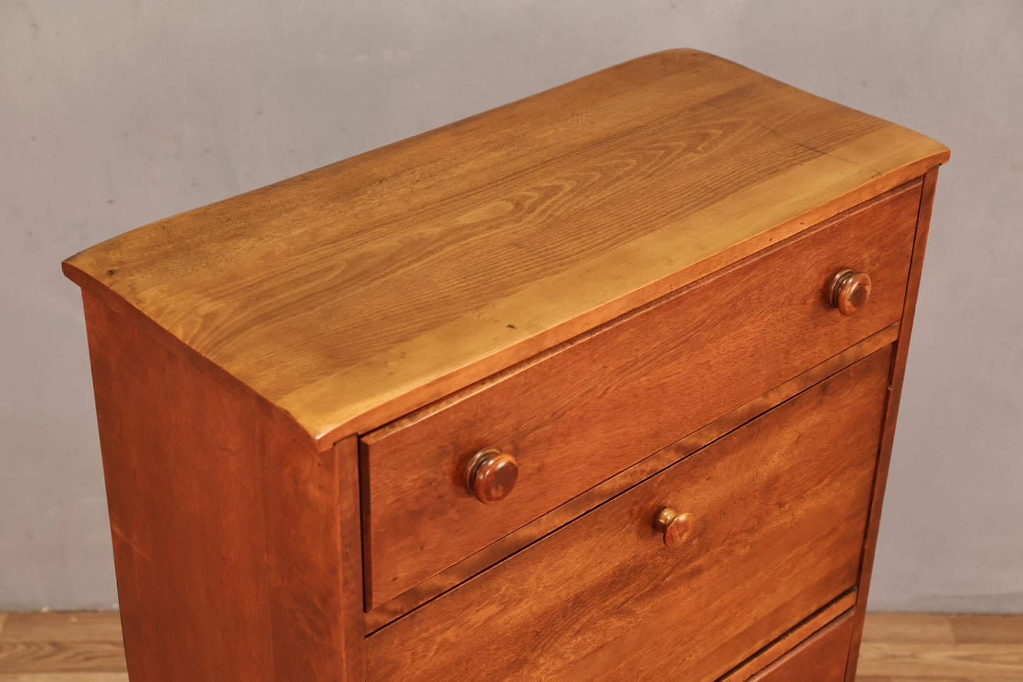 Compact Maple 3-Drawer Secretary Desk